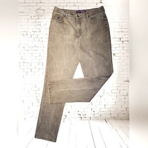 Gloria Vanderbilt Amanda Jeans Women’s Size 12 Long  Brown Denim Stretch Straigt